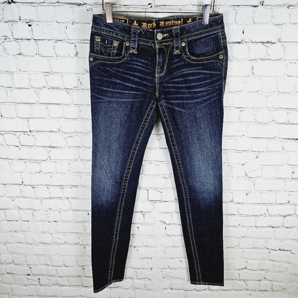 ROCK REVIVAL | Jessica skinny flap pocket jeans - Picture 3 of 13